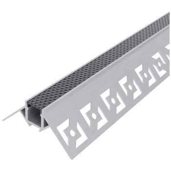   Avide Alu Profil Gipszkarton Külső Sarokba Süllyeszhető Fekete méhsejt búrával 1m