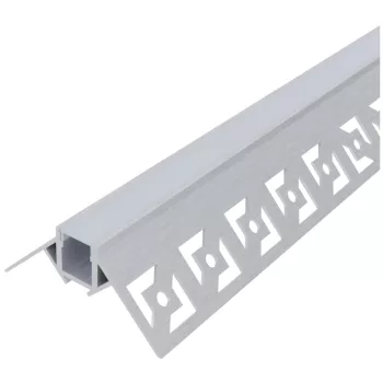   Avide Alu Profil Gipszkarton Külső Sarokba Süllyeszhető Opál búrával 1m