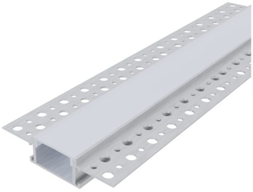 Avide Alu Profil "U" 61x14mm Gipszkartonba Süllyeszhető Opál búrával 1m
