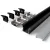 Avide Alu Profil "U", 24x14.2mm süllyeszthető fekete profil fehér opál búrával 2m, "szett"