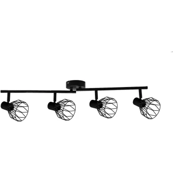 Avide Mennyezeti Lámpa Ivy 4xE14 Foglalattal Fekete