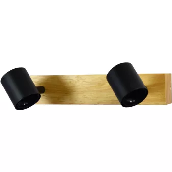 Avide Mennyezeti Lámpa Madeline 2xE27 Foglalattal Fa/Fekete