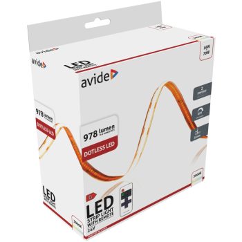 Avide LED Szalag Bliszter RF 24V COB WW IP20 2m