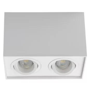 Avide GU10 Lámpatest Négyzetes Fehér Dönthető Dupla