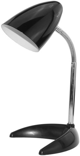 Avide Basic Asztali Lámpa C Talpú Fekete + LED fényforrás