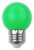 Avide Dekor LED fényforrás G45 1W E27 Zöld