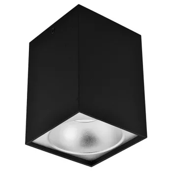 Avide GU10 Lámpatest Négyzetes Fekete-Ezüst