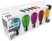 Avide Dekor LED Filament fényforrás 1W E27 (Zöld/Kék/Sárga/Piros/Lila) - 5db/doboz