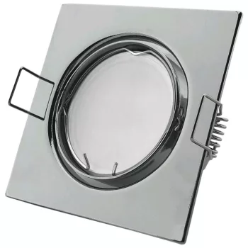 Avide GU10 Keret Négyzetes Forgatható Króm