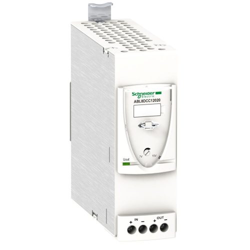 SCHNEIDER ABL8DCC12020 - Modicon kiegészítő, DC/DC konverter, 24/7…15VDC, 2A (ABL8RP/ABL8WPS tápegységekhez)