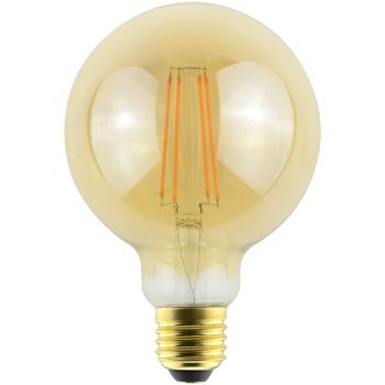   Avide LED Filament Globe G95 7W Fényerőszabályzós Borostyán E27 WW 2500K