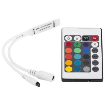  Avide LED Szalag 5-24V 72W RGB 24 Gombos IR Távirányító és Vezérlő
