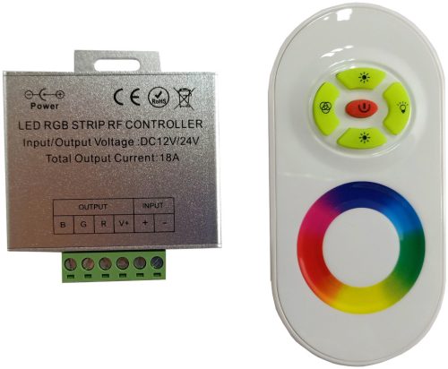 Avide LED Szalag 12-24V 216W RGB 5 Gombos RF Érintőpaneles Távirányító és Vezérlő