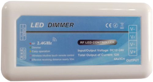 Avide LED Szalag 12-24V 144W Fényerőszabályzó 4 Zónás Vezérlő
