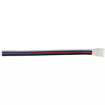 Avide LED Szalag 12V RGB+W 5PIN Sima Kábel Apa Csatlakozó