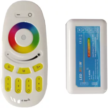   Avide LED Szalag 12-24V 288W RGB+W 4 Zónás RF Érintőpaneles Távirányító és Vezérlő