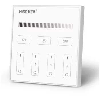   Avide LED Szalag 12-24V Fényerőszabályzó 4 Zónás RF Beépíthető /AC180-240V/ Érintőpaneles Távirányító