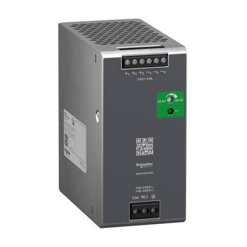 SCHNEIDER ABLS1A24100 - Modicon Optimized tápegység, DIN sínre szerelhető, 1f, 24 VDC, 10 A, 240 W