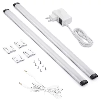  Avide LED Szalag Szekrény Lámpa 5W SMD2835 4000K IP44 2X500mm + Szenzor