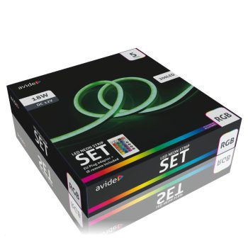 Avide LED Neon Szalag RGB 12V távirányítóval 5m