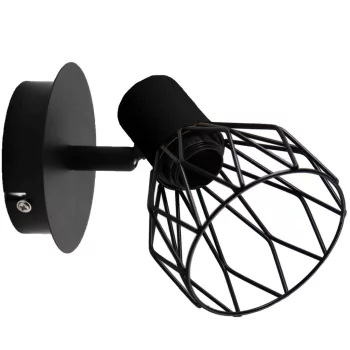 Avide Fali Lámpa Ivy 1xE14 Foglalattal Fekete