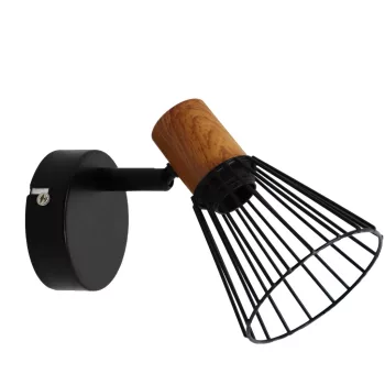 Avide Fali Lámpa Luna 1xE14 Foglalattal Fekete