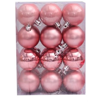 Artezan Karácsonyfadísz Gömb 5cm Rózsaszín 24db/doboz
