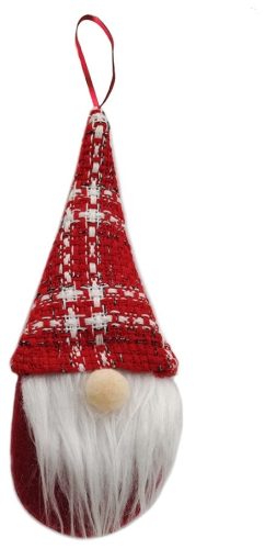 Artezan Karácsonyi Gnóm 16cm Piros-Fehér Csíkos