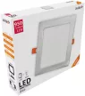 Avide LED Beépíthető Négyzetes Mennyezeti Lámpa ALU Szatén Nikkel 12W NW 4000K