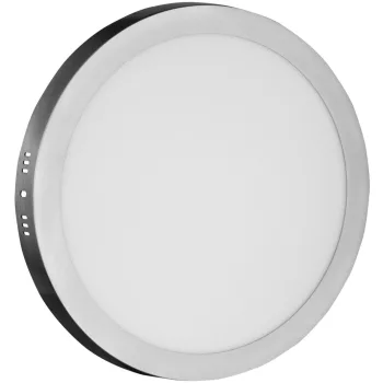   Avide LED Falra Szerelhető Kerek Mennyezeti Lámpa ALU Szatén Nikkel 24W NW 4000K