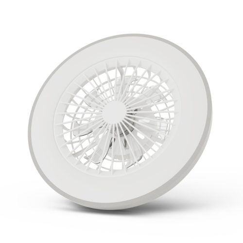 Avide Mennyezeti lámpa ventilátorral Wanda ezüst, 2x24W+15W motor, távirányítóval