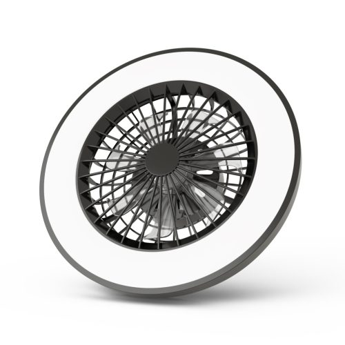 Avide Mennyezeti lámpa ventilátorral Whitney fekete, 2x24W+15W motor, távirányítóval