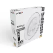 Avide Mennyezeti lámpa ventilátorral Whitney ezüst, 2x24W+15W motor, távirányítóval