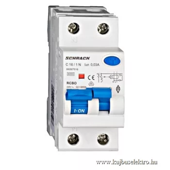   SCHRACK - Vezetékvédő kapcsoló 1+N, AMPARO, 6kA, C 25A, 30mA, A - AK667625--