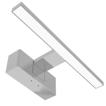   Avide LED Tükörvilágító Lámpa Szerelődobozzal Szögletes Króm Műanyag 300mm NW 4000K 5W IP44