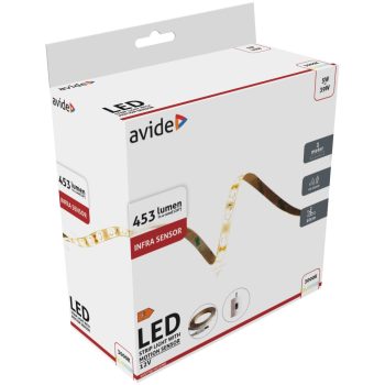 Avide LED Szalag Infra Szenzorral 12V 1m 5W 3000K