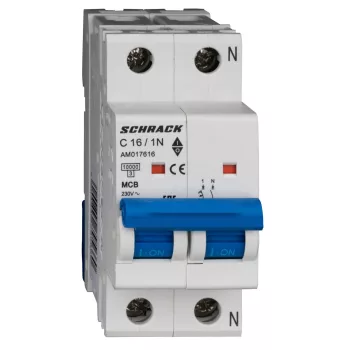   SCHRACK - Kismegszakító AMPARO 10kA, C 16A, 1+N - AM017616--