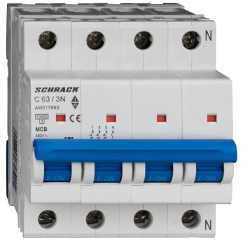   SCHRACK - Kismegszakító AMPARO 10kA, C 63A, 3+N - AM017863--