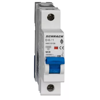   SCHRACK - Kismegszakító AMPARO 10kA, D 6A, 1 pólusú - AM019106--