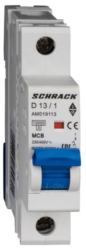 SCHRACK - AM019113 Kismegszakító AMPARO 10kA, D 13A, 1 pólusú