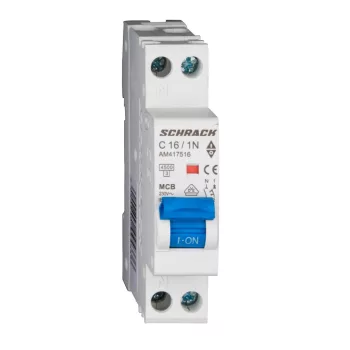   SCHRACK - Kismegszakító AMPARO 4,5kA, C 16A, 1+N, 1KE - AM417516--