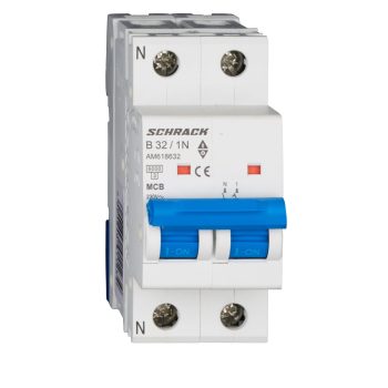   SCHRACK - Kismegszakító AMPARO 6kA, B 32A, 1+N - AM618632--