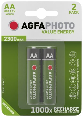AgfaPhoto Akkumulátor Ceruza 2300mAh B2, AA, HR6, 1,2V, 0 - 45°C 2300mAh
