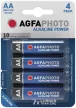 AgfaPhoto Alkáli Ceruza Elem AA B4, AA, LR6, MN1500, KAA, LR6/M, AM3, 4006, Mignon, 1,5V, -15°C to 55°C