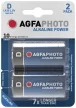 AgfaPhoto Alkáli Góliát Elem D B2, D, LR20, MN1300, KD, LR20/XL, AM1, 4020, Mono, AM1, 1,5V, -15°C to 55°C