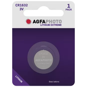   AgfaPhoto Lithium Gombelem CR1632 B1, CR1632, 3V, -15°C to 55°C