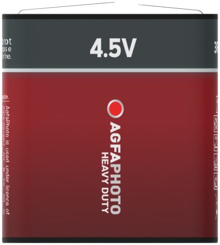 AgfaPhoto Heavy Duty Féltartós Lapos Elem 4.5V B1, 4,5V, 3R12, 4,5V, -15°C to 55°C