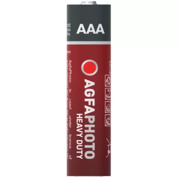   AgfaPhoto Heavy Duty Féltartós Mikro Elem AAA SHRINK S4, AAA, R03, SUM4, MN2400, 24G, 1,5V, -15°C to 55°C