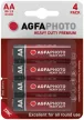 AgfaPhoto Heavy Duty Féltartós Ceruza Elem AA B4, AA, R6, SUM3, MN1500, 15A, 1,5V, -15°C to 55°C