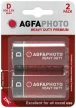 AgfaPhoto Heavy Duty Féltartós Góliát Elem D B2, D, R20, MN1300, 13G, SUM1, 1,5V, -15°C to 55°C